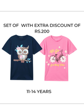 Girls Set Of Two Tees(11-14 Years)